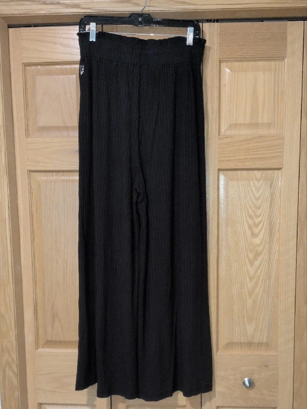 FP Free Movement L Black Wide Leg Palazzo Lounge Pants with Pockets